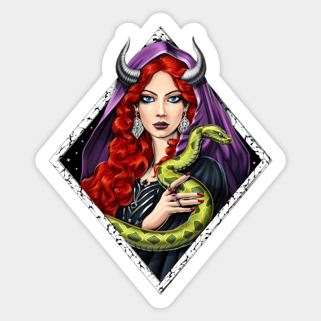 Goddess Lilith Sticker by underheaven